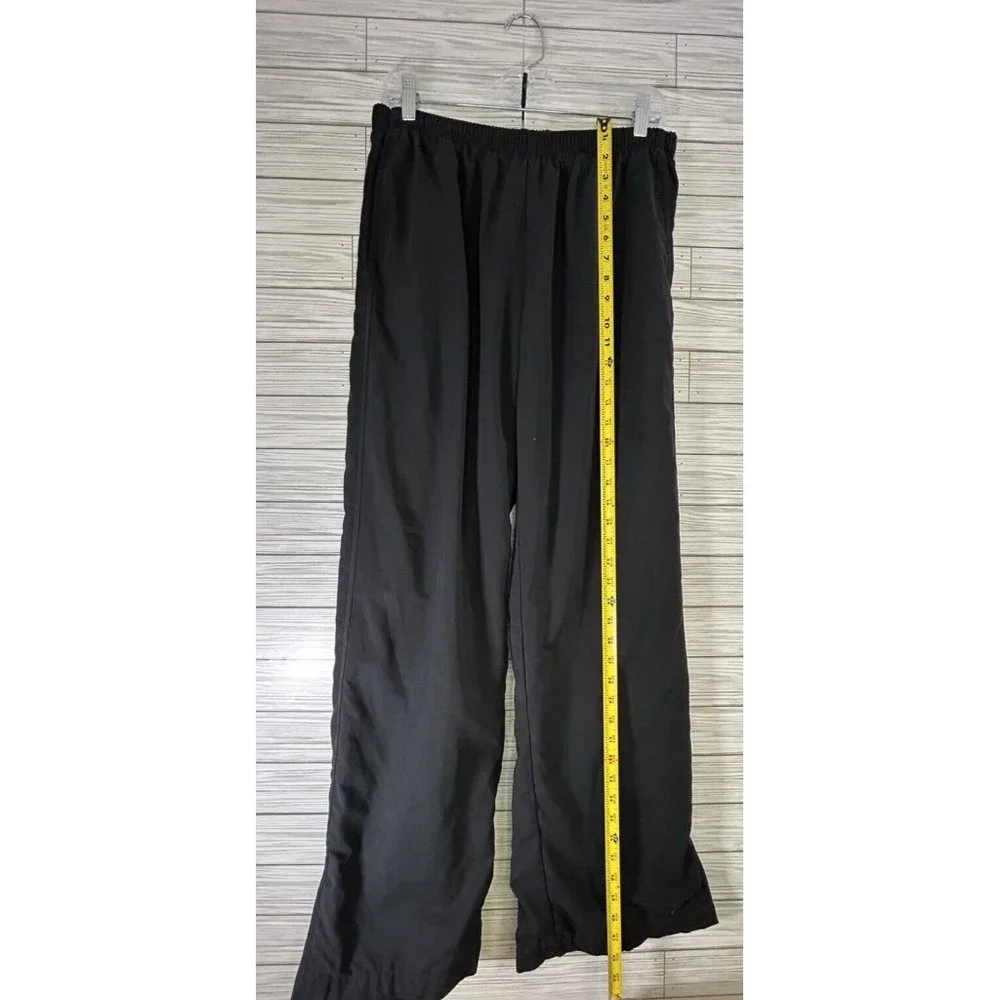 Vintage Nike‎ Track Pants Womens Lg (14) Gray Lined Drawstring Windbreaker Y2K